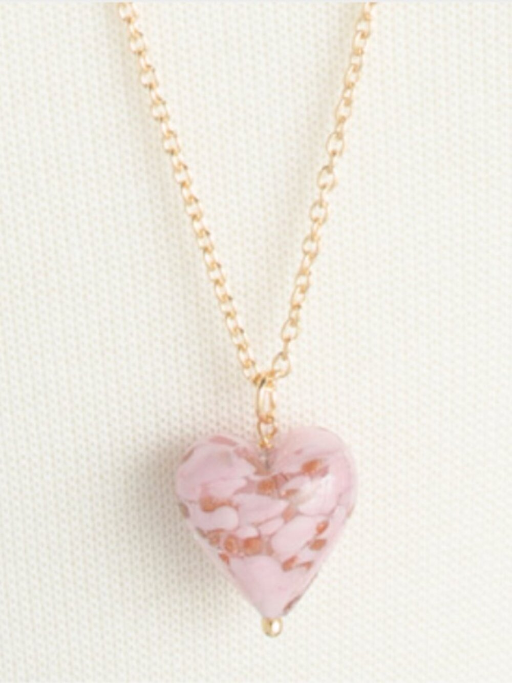 MIA FIORE Made In Italy 18kt Gold Plated Murano Heart Long Necklace - Picture 3 of 3